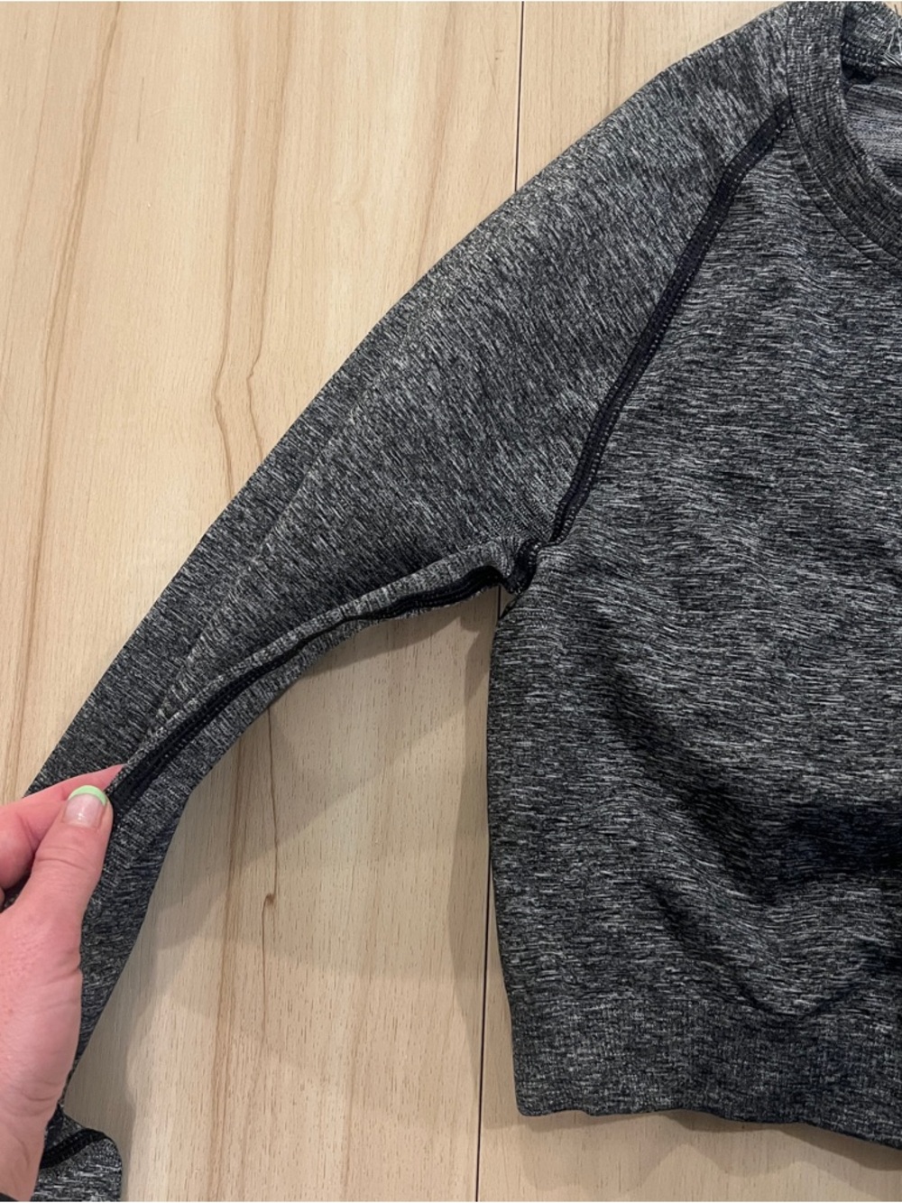 Gymshark Charcoal Heather Seamless Crop Top & Leggings - Picture 4 of 5